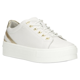 Creepers in pelle bianca Filippo DP3530/22 bianco d'oro 2