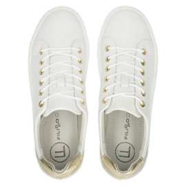 Creepers in pelle bianca Filippo DP3530/22 bianco d'oro 4