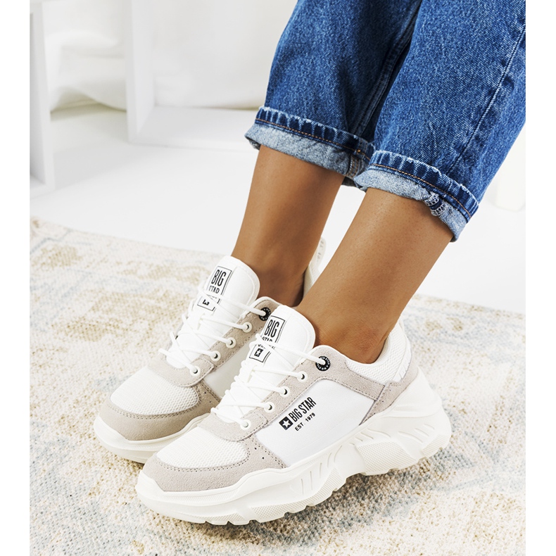 Sneakers Big Star JJ274288 bianche bianca grigio 1