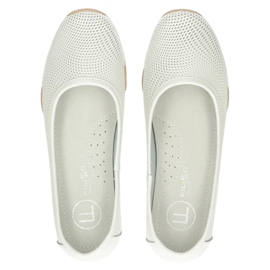 Ballerine in pelle bianche traforate Filippo DP3681/22 WH bianco multicolore 3