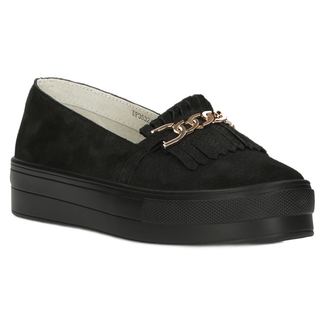 Scarpe da donna in pelle Lordsy Filippo DP3532/22 Nero 2