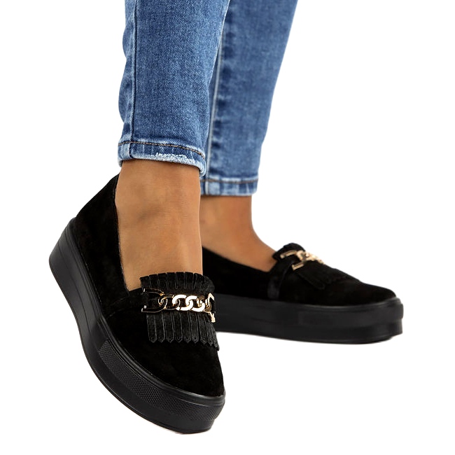 Scarpe da donna in pelle Lordsy Filippo DP3532/22 Nero 5