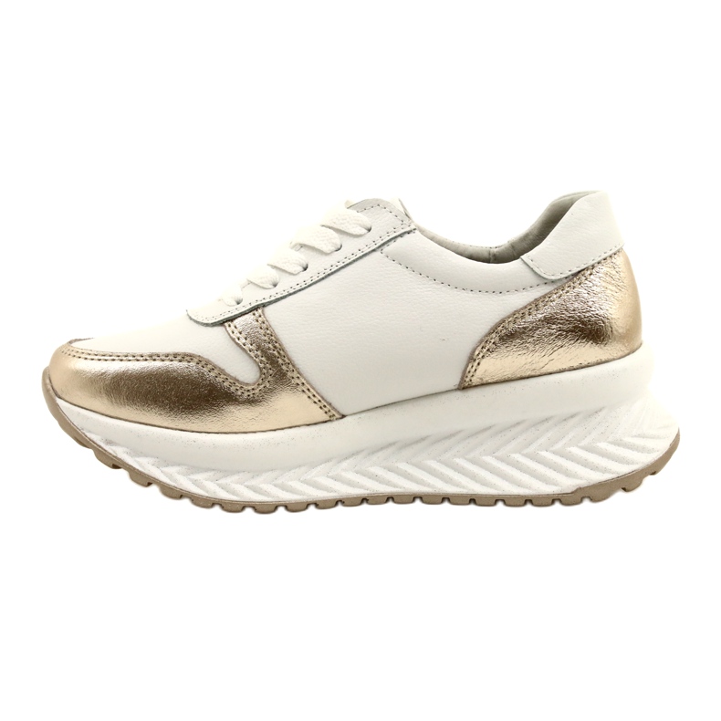 Scarpe sportive da donna legate Filippo DP3547/22 WH GO Bianche bianco d'oro 5