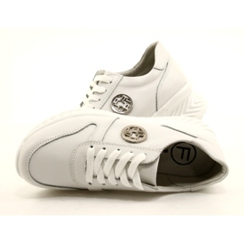 Scarpe sportive da donna legate Filippo DP3547/22 WH Bianche bianco argento 6
