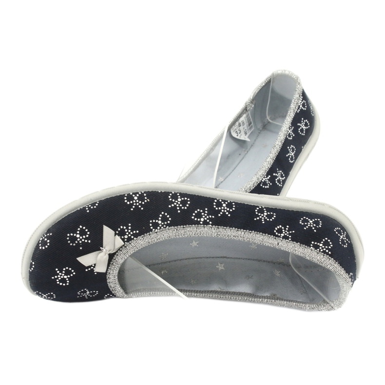 Ballerine per bambini Befado con fiocco 980Y097 nere nero 3