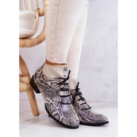 Stivali da donna Stivali in pelle scamosciata con serpente Maciejka 04744-03 Beige 1