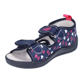 American Club Ciabatte sandali americane, inserto in pelle TEN19/22 Blu navy 3
