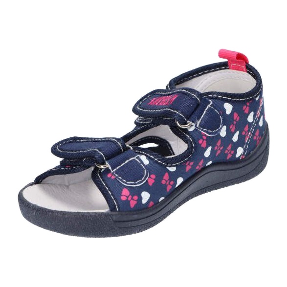 American Club Ciabatte sandali americane, inserto in pelle TEN19/22 Blu navy 3