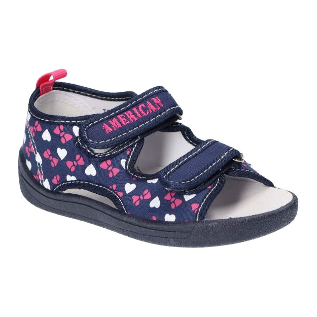 American Club Ciabatte sandali americane, inserto in pelle TEN19/22 Blu navy 4