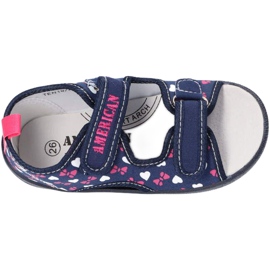 American Club Ciabatte sandali americane, inserto in pelle TEN19/22 Blu navy 5