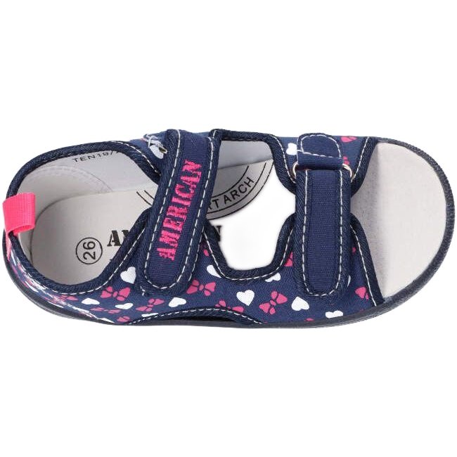 American Club Ciabatte sandali americane, inserto in pelle TEN19/22 Blu navy 5