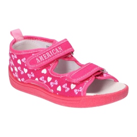 American Club Ciabatte sandali americane, inserto in pelle TEN19/22 Rosa 5