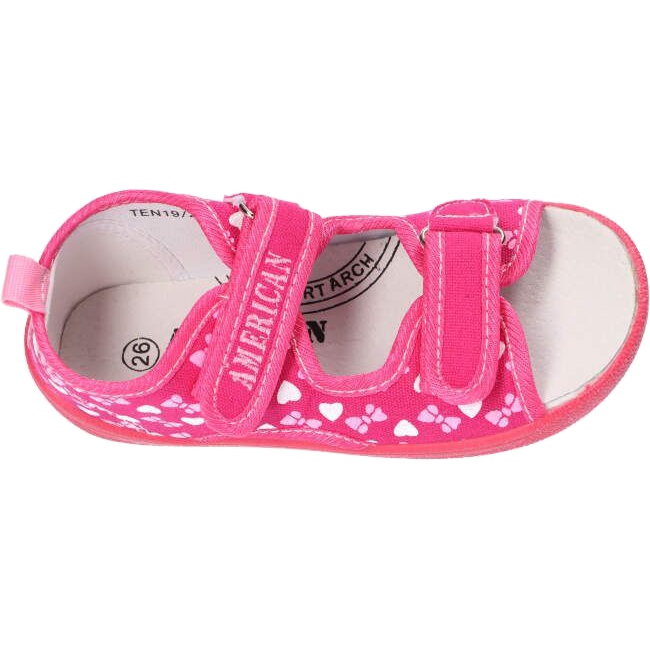 American Club Ciabatte sandali americane, inserto in pelle TEN19/22 Rosa 1