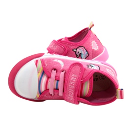 American Club Sneaker in velcro American Ten17/22 Inserto in pelle rosa 5
