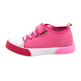 American Club Sneaker in velcro American Ten17/22 Inserto in pelle rosa 1