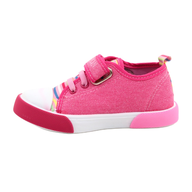 American Club Sneaker in velcro American Ten17/22 Inserto in pelle rosa 1