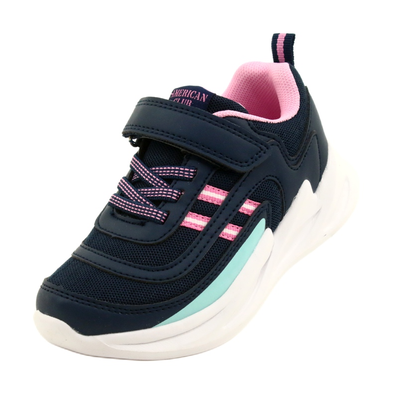 Scarpe sportive da ragazza American Club HL58/22, di colore blu navy 3