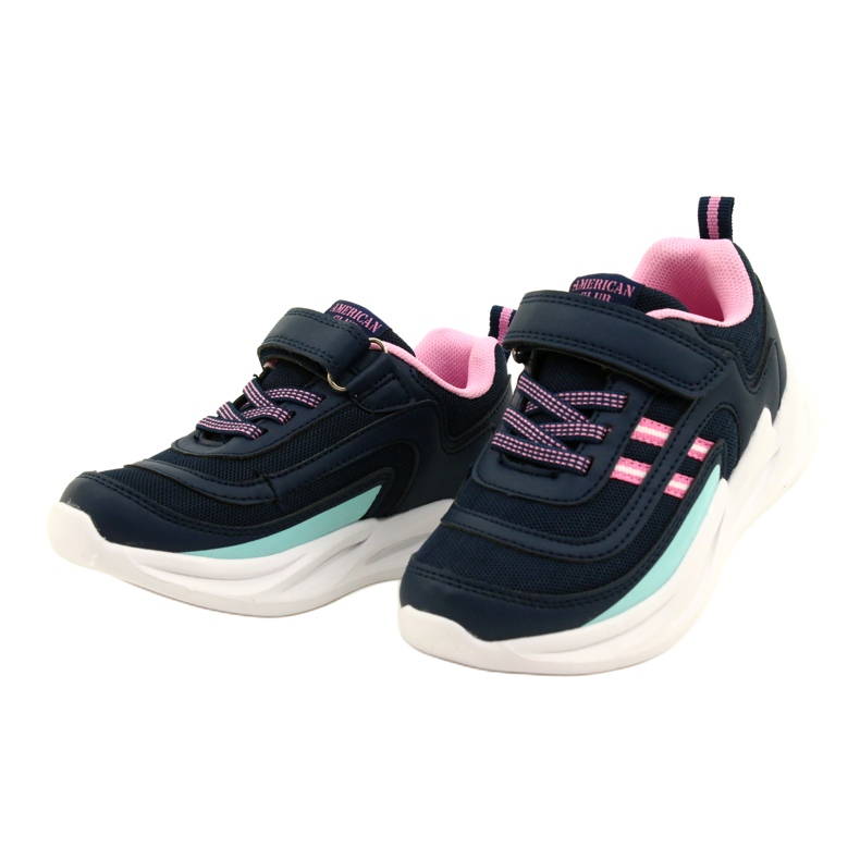 Scarpe sportive da ragazza American Club HL58/22, di colore blu navy 2
