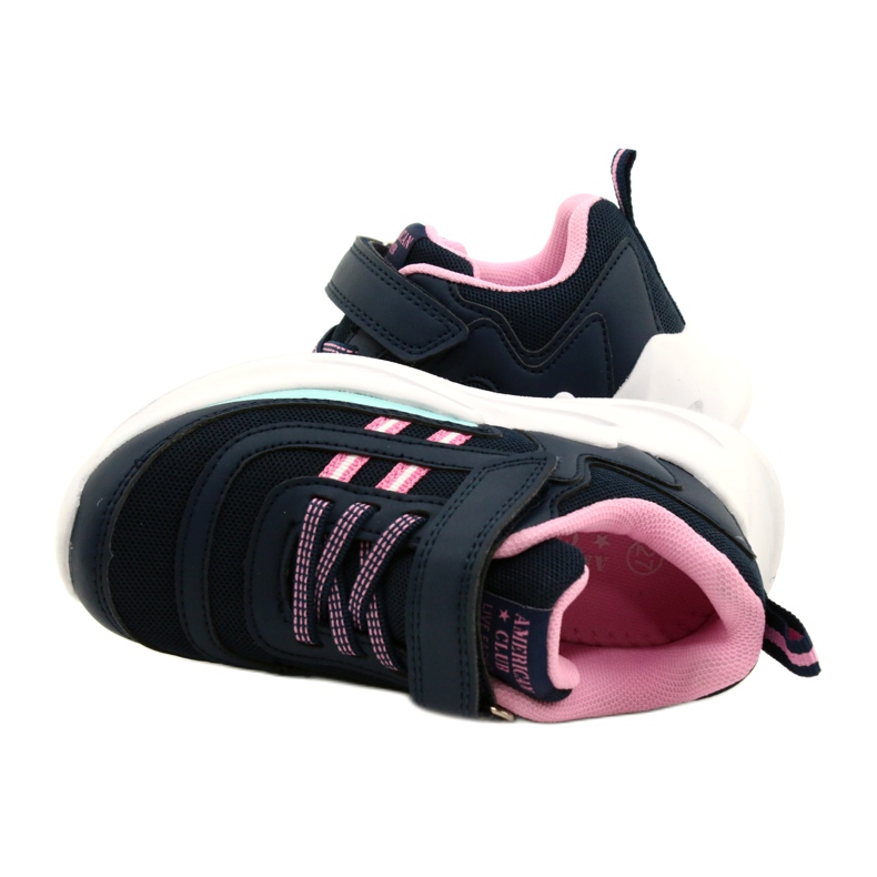 Scarpe sportive da ragazza American Club HL58/22, di colore blu navy 4