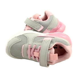 Sport per ragazze American Club ES72/22, grigio e rosa 4