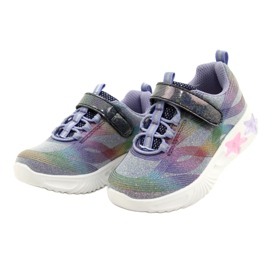 American Club Scarpe sportive ADI LED incandescente Velcro ES87 / 22 viola 2