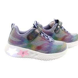 American Club Scarpe sportive ADI LED incandescente Velcro ES87 / 22 viola 7