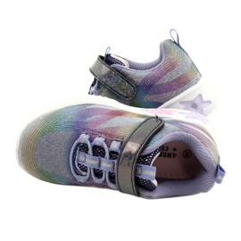 American Club Scarpe sportive ADI LED incandescente Velcro ES87 / 22 viola 4