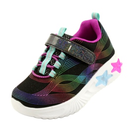 American Club Scarpe Sportive ADI LED Velcro Incandescente ES87 / 22 Nero multicolore 3