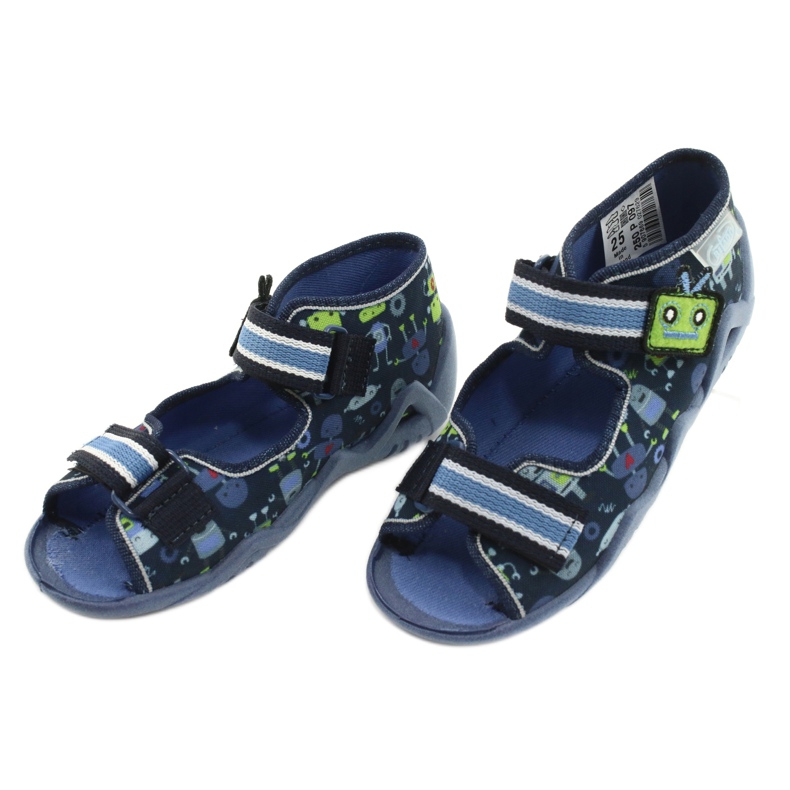 Ciabatte per bambini Befado con velcro 250P097 blu navy 3