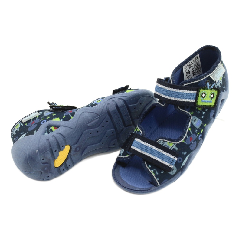 Ciabatte per bambini Befado con velcro 250P097 blu navy 4