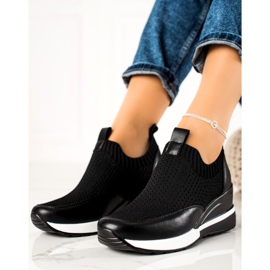 Vinceza Sneakers in tessuto sulla zeppa VICEZA nero 2