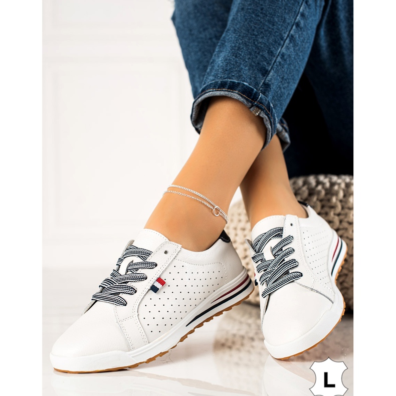 Filippo Sneakers classiche in pelle bianca 1