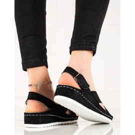 Vinceza Sandali In Pelle Scamosciata Con Velcro VICEZA nero 2