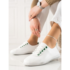 TRENDI Sneakers Basse Con Ecopelle bianco 1