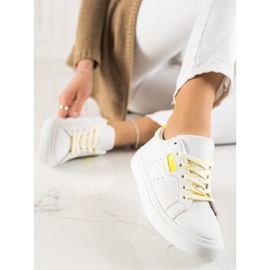 TRENDI Scarpe Sportive Bianche Con Ecopelle bianca 2