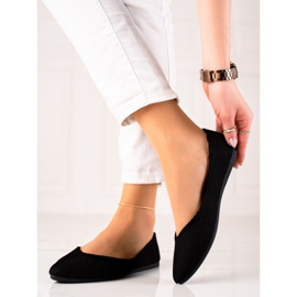 VINCEZA ballerine a righe nero 2