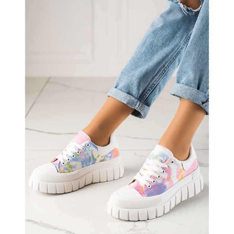 TRENDI Sneakers Colorate Sulla Piattaforma multicolore 2