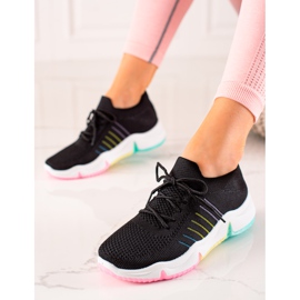 TRENDI Scarpe Sportive Su Una Piattaforma Colorata nero 1