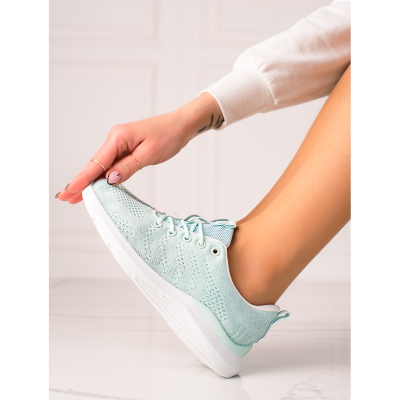 TRENDI Stivali color menta chiaro blu 2