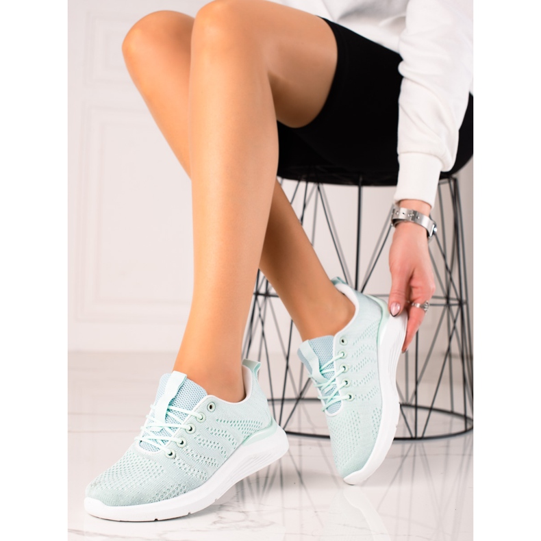 TRENDI Stivali color menta chiaro blu 1