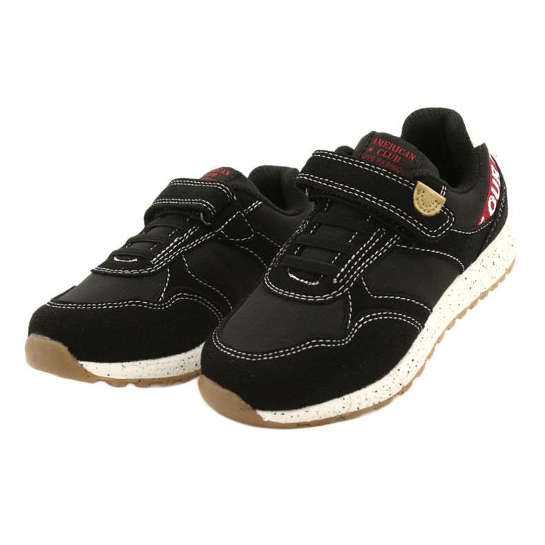 American Club Scarpe sportive americane con velcro ES86/22 nere nero 3