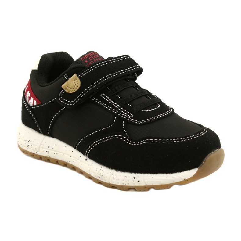 American Club Scarpe sportive americane con velcro ES86/22 nere nero 1