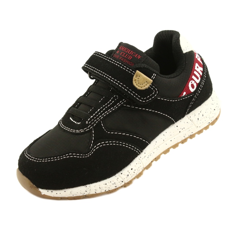 American Club Scarpe sportive americane con velcro ES86/22 nere nero 4