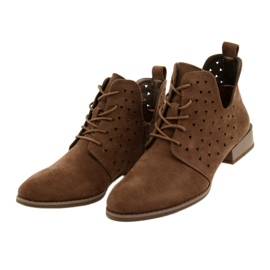 Stivali in pelle scamosciata da donna Daszyński Brown SA197-10 marrone 3