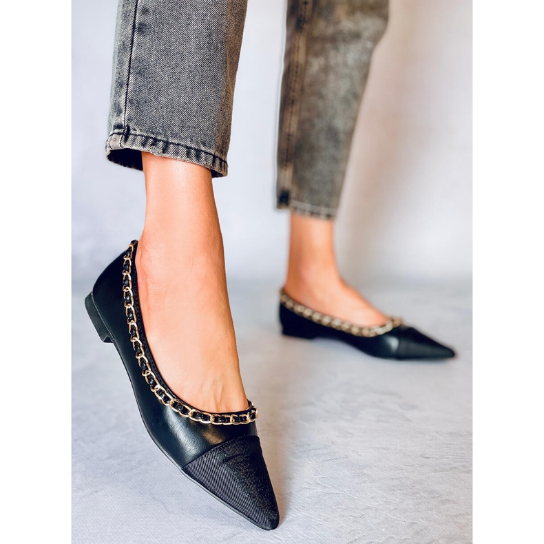 Ballerine con catena Sabina Black nero 1