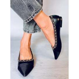 Ballerine con catena Sabina Black nero 2