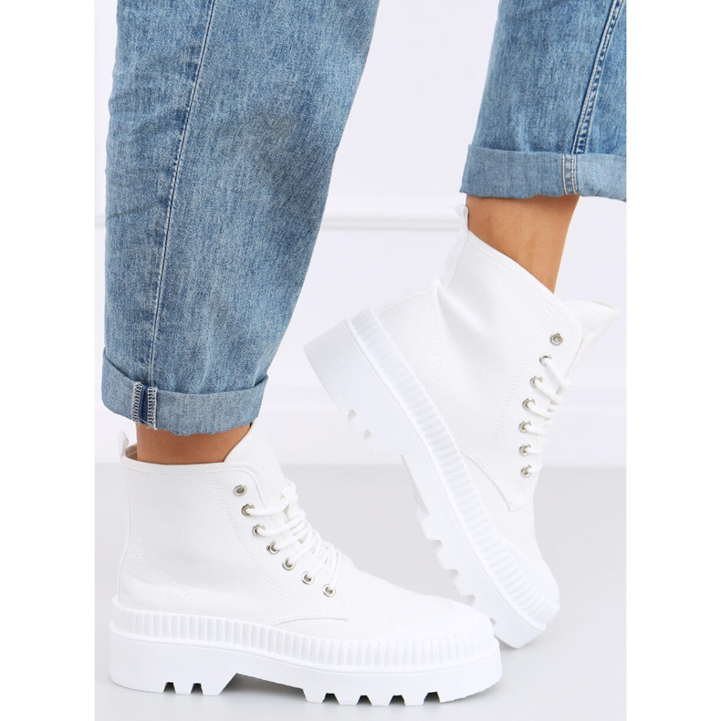 Sneakers alte da trekking Costa White bianco 1