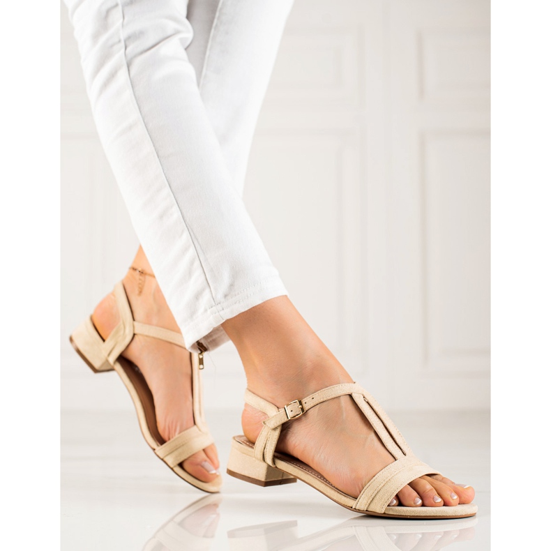Vinceza Sandali classici VICEZA in camoscio beige 1