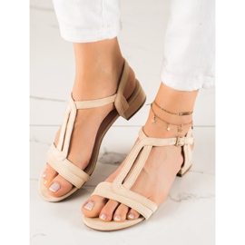 Vinceza Sandali classici VICEZA in camoscio beige 2