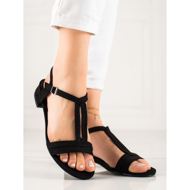 Vinceza Sandali classici VICEZA in camoscio nero 1